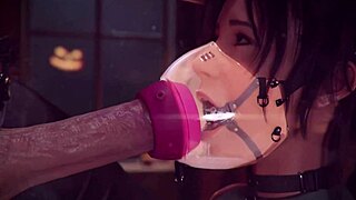 Wildeer Studio Presents Lara Croft in Halloween 2022 Hentai Blowjob Scene. No Music Included for Full Focus on Action.