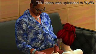 In the car service center, the boss fucks a fat customer wearing heels