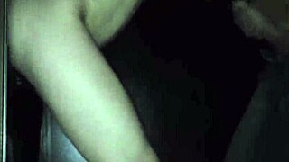 GLORY HOLE! SKINNY GIRL GETS FUCKED IN FRONT OF HER CUCKOLD HUSBAND!