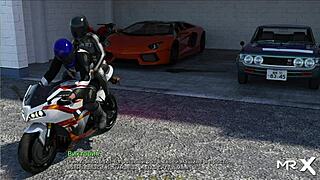 in this anime hentai, retrieving the past involves a kitchen fuck and motorcycle ride