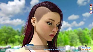 ep32 recreational fun with the hotties, helping teen 18+ lesbians in a 3some blowjob and big tits group action