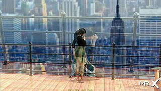 in this anime hentai, retrieving the past involves a kitchen fuck and motorcycle ride