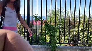 Intriguing scene of 5 guys cumming on stupid bitch