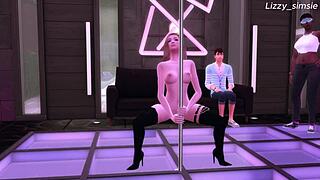 Богатый парень трахает стриптизерш в клубе!