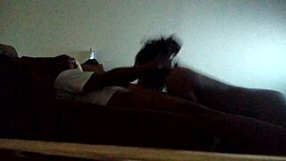 She Licks and Sucks Black Man's Monster Cock Sloppy Toppy