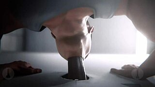 hard blowjob in army bathroom swallowing cum animation