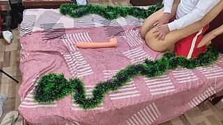 Sucking Stepmom's Pussy and Ass for Christmas!