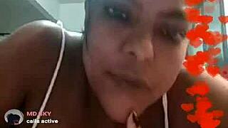 brazilian bbw teaser shows off big tits on webcam 😍