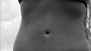 my wife showing off on brazilian beaches