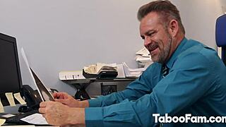 horny teen at stepdaddy's office for some roleplay