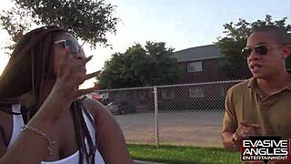 Eva the beast's fifty-two-inch ass starts clapping, saying im yours come n get it with evasive angles booties and cum on ass action!