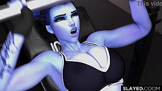 Widowmaker Feels Intense Pleasure As Black Guy Destroys Her Pussy With Monster Cock