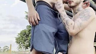 Young Guys Fucking Publicly In The Square?