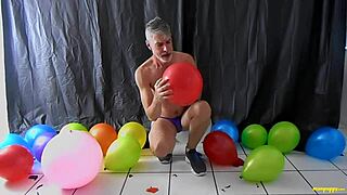 balloon play with horny gay dilf richard lennox