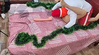 Sucking Stepmom's Pussy and Ass for Christmas!