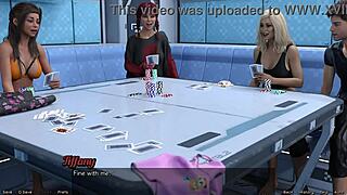 Want to strip in space? This curvy hentai babe with big tits plays poker and gets her monster cock filled with cum.