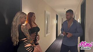 would you fuck us in the hotel hallway threesome