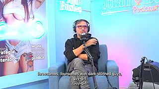 annie marin fucks friend on podcast doggystyle