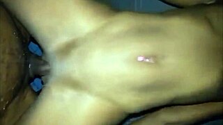 Stepmom bathes in caribbean shower.