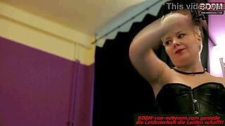 ouch, german sadist mistress punishes slave hard in bdsm studio! 😈