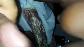 Ebony mom sucks big black cock.