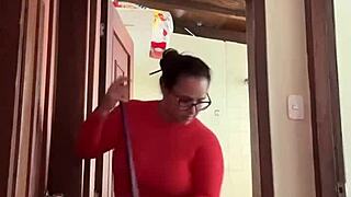 What's my cute MILF neighbor doing in the bathroom with masturbation?