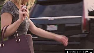 Teen Aubrey Sinclair gets pounded hard and takes messy facial cumshot in wild session