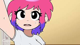 Scott Pilgrim gets gang banged by horny anime babes