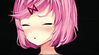 Dans sonrası tuvalette Natsuki'nin kıyafetleri yırtılıp sikiliyor