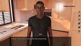 Alex jerks off watching landlady's nude yoga poses