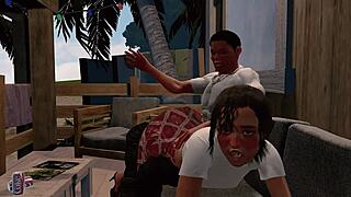 Jack and Emma spanked in paradise: an intriguing hentai twist