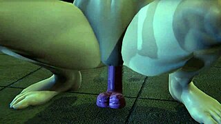 cammy experiences penetration in all holes during 3d hardcore