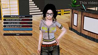 Cute couple engages in intimate activity