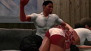 Jack and Emma spanked in paradise: an intriguing hentai twist