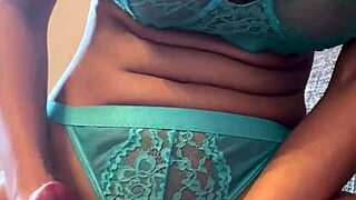 blonde wife in lingerie sucking cock