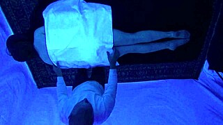 gigi breeze gets blacklight massage, top teen experience