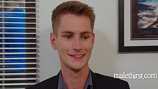 Check out workplace romance gay parody in office 😏