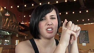 sexy brunette caught nude outdoors