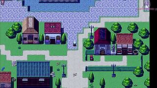 In Bravely Default's wedding, the hero looks for his partner bathing.