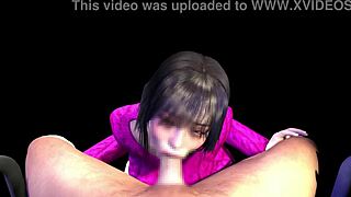 【3dエロアニメーション】家族みんなのお姉ちゃんの着衣フェラ【射精あり】