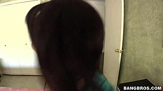 Pretty amateur brown bunny posing cutely