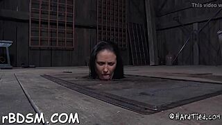 Intense bdsm session with rough fucking and oral pleasure