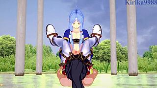 Amari Aquamarine And Kaguya Nanbu Intense Lesbian Play With Suzuka-Hime