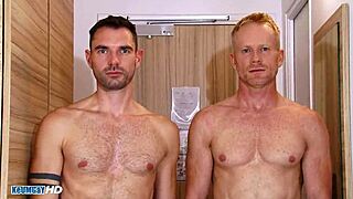 Are these muscled guys showering with big dicks?