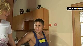 A man warns another not to let his wife be tempted by the repairman