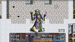 What is Ciella doing under the counter for the pervert prince? Luciella watches in NTR sisters part 8