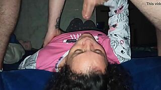 madura milf sucks cock and kisses black for son's friend
