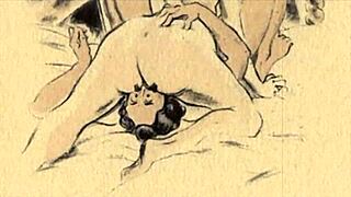 vintage comic illustration from antique collection