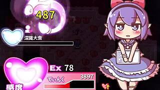 Little red riding hood battles the boss in mysterious cave level 7