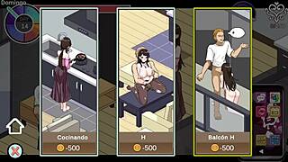 hentai game ntraholic wife sucking dick balcony